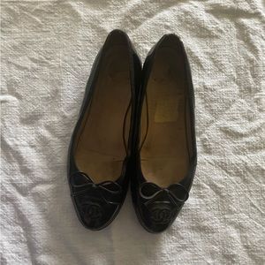 Chanel Black Ballet Flats Shoes